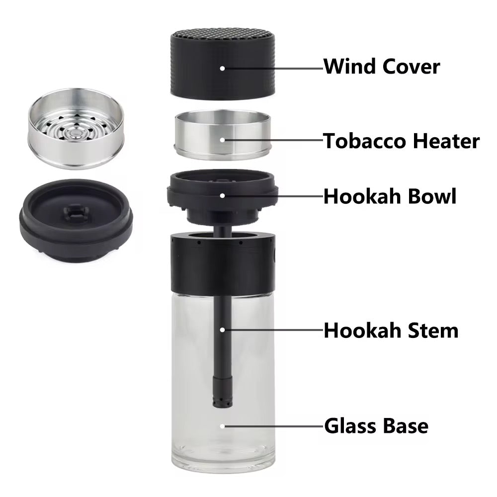 Chrome Portable Luxury Hookah